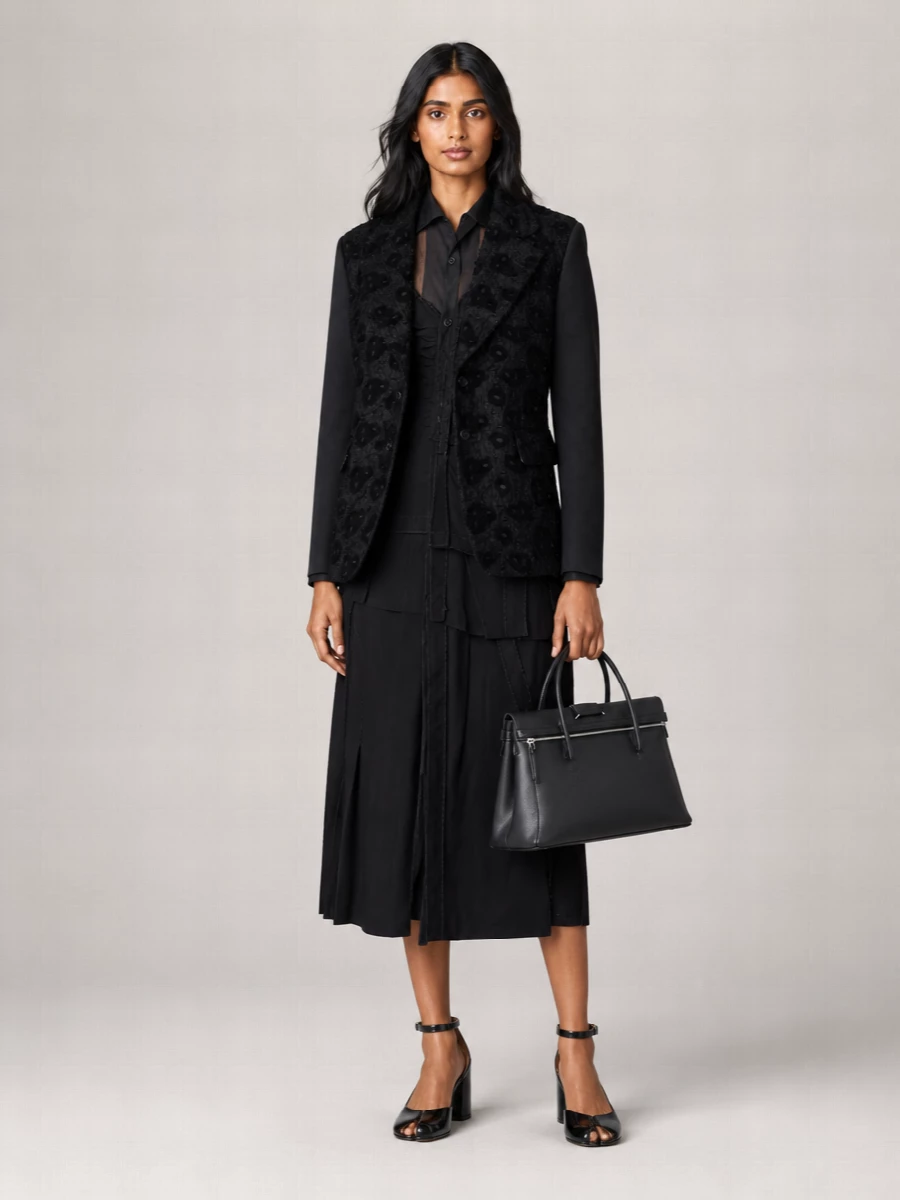 Comme Des Garçons Wool Jacquard Blazer