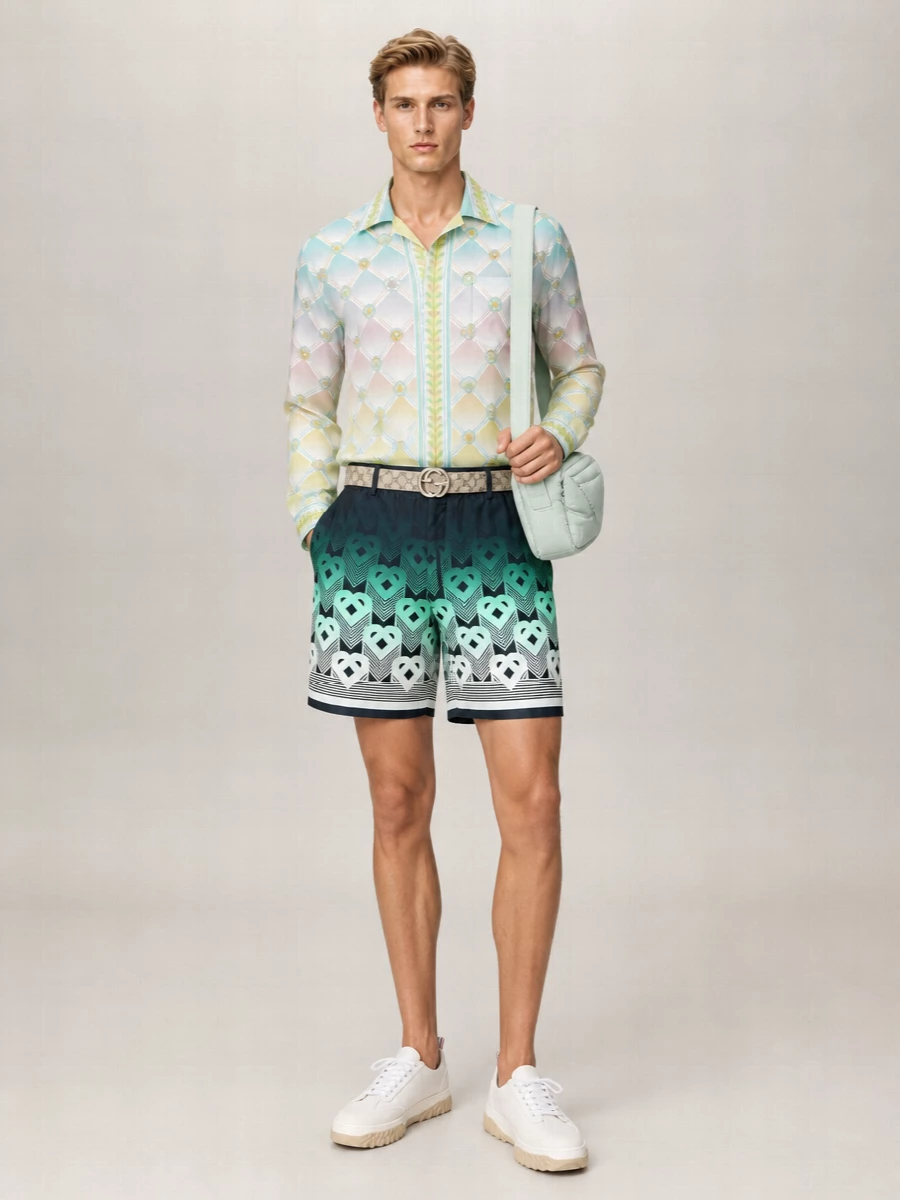 Casablanca Silk Bermuda Shorts
