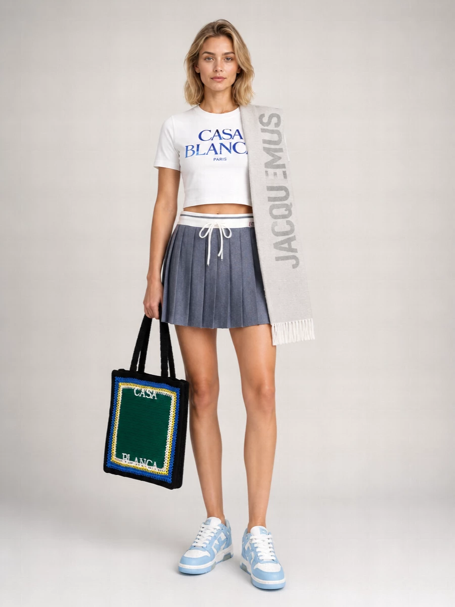 Casablanca logo print short sleeve t shirt