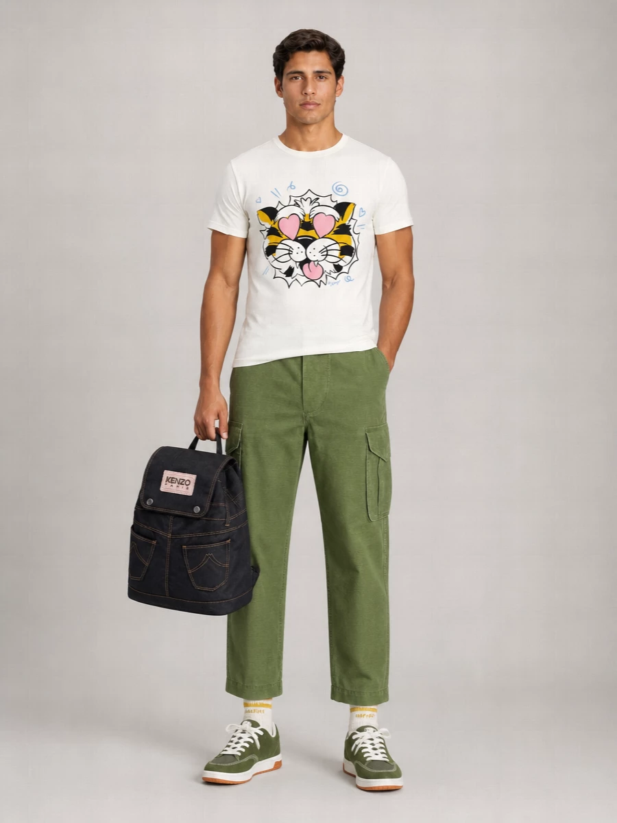 Kenzo Oversized Cotton Wild Tiger T-Shirt