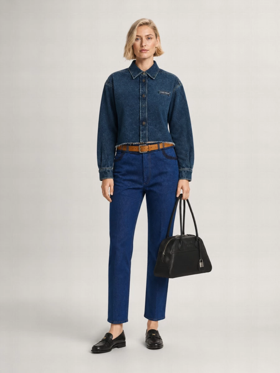 Miu Miu Black Crochet Skinny Denim Jeans