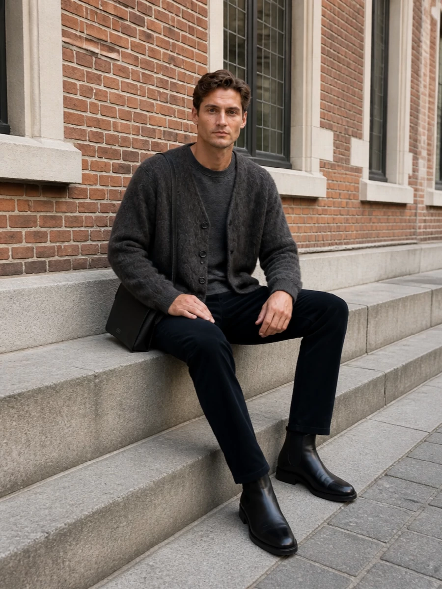 Our legacy cardigan apc corduroy ankle boots