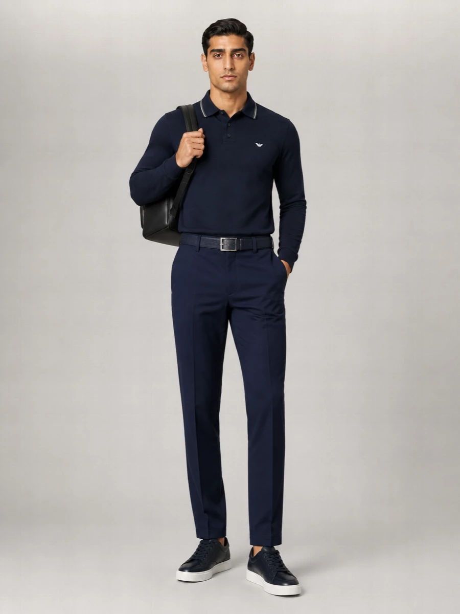Emporio Armani Long-Sleeve Polo Shirt
