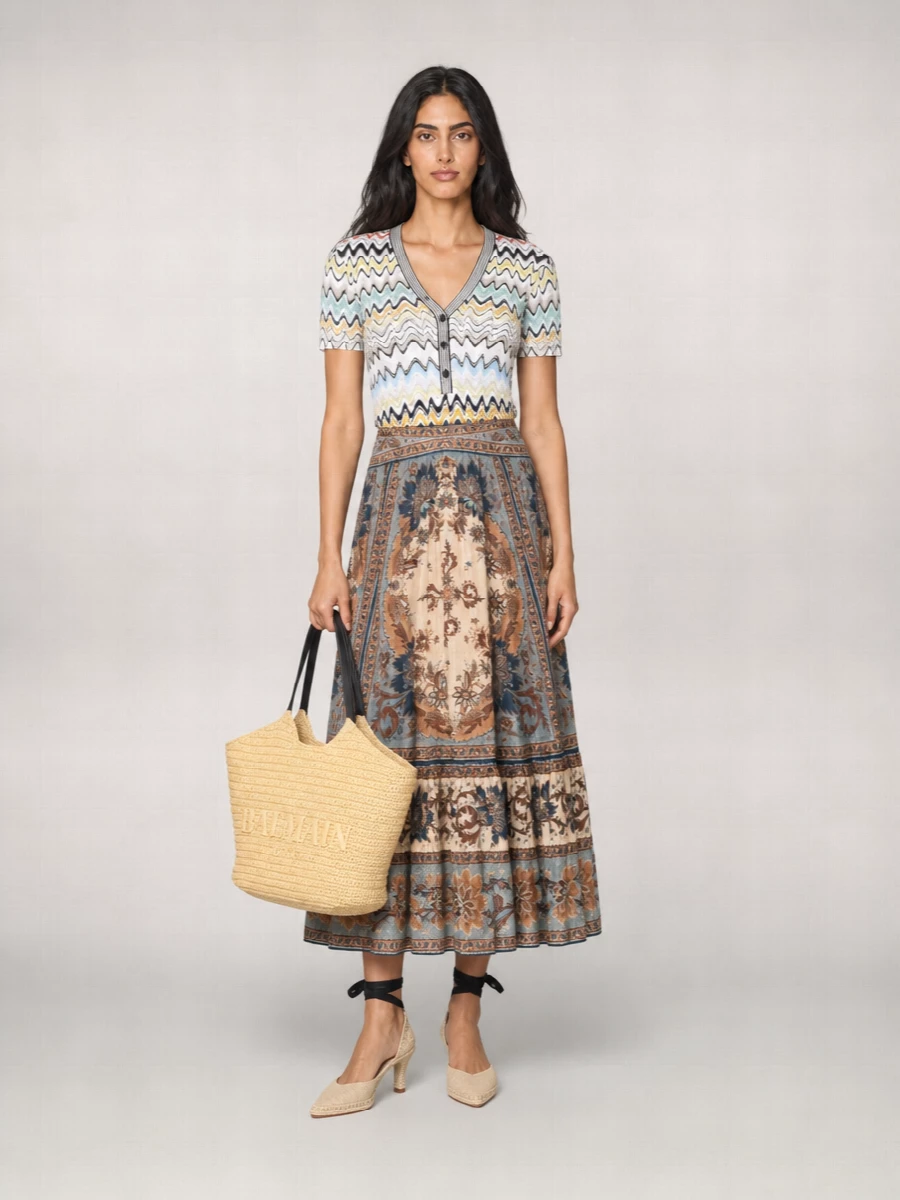 Balmain Large Crochet Beach Bag