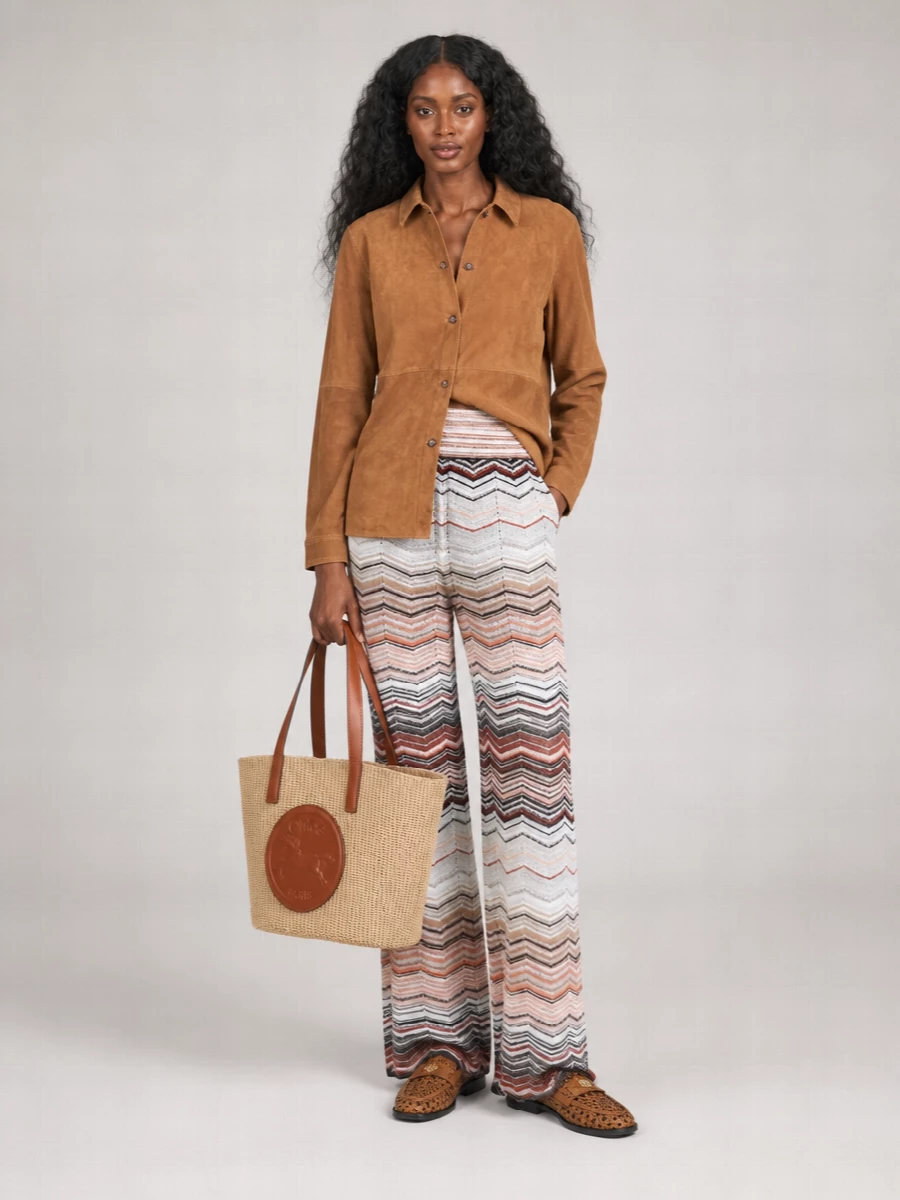 Chloé Horse Medal Raffia Large Tote Bag