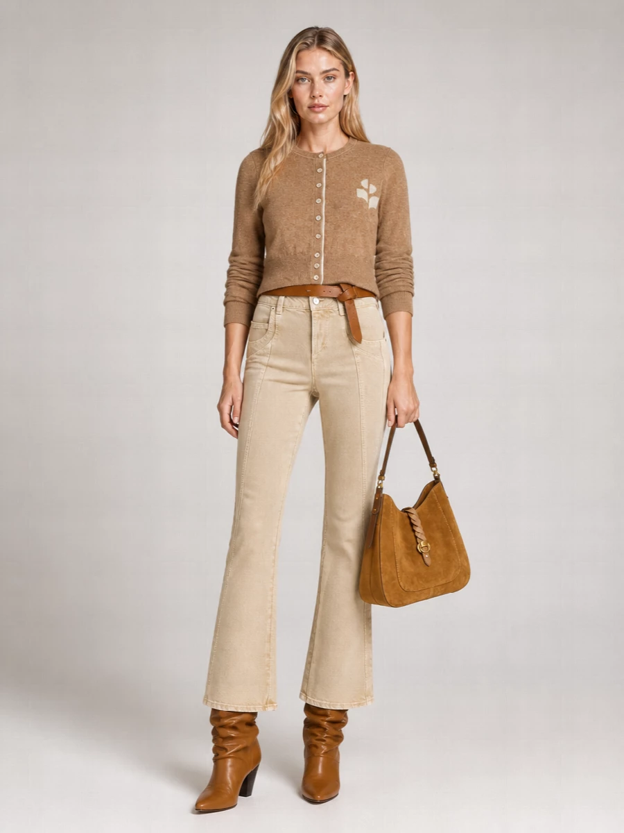 Isabel Marant Etoile Cropped Ribbed Cardigan
