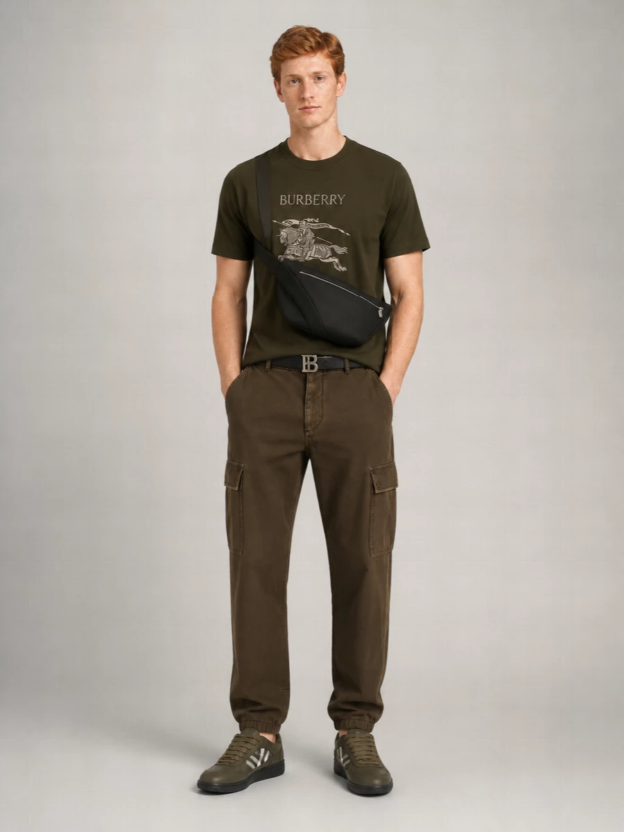 Burberry Cotton Straight-Leg Cargo Trousers