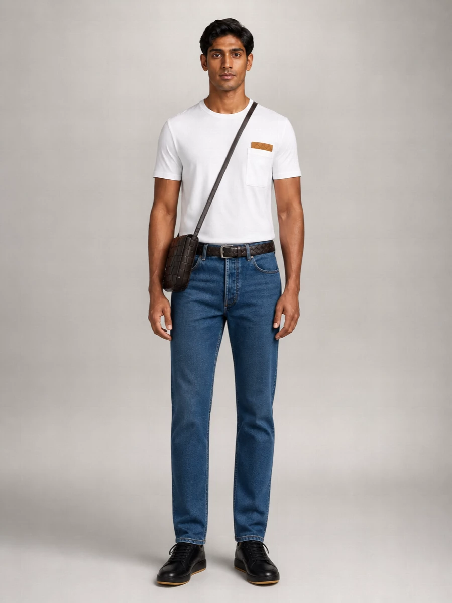 Bottega Veneta Leather Intrecciato Belt