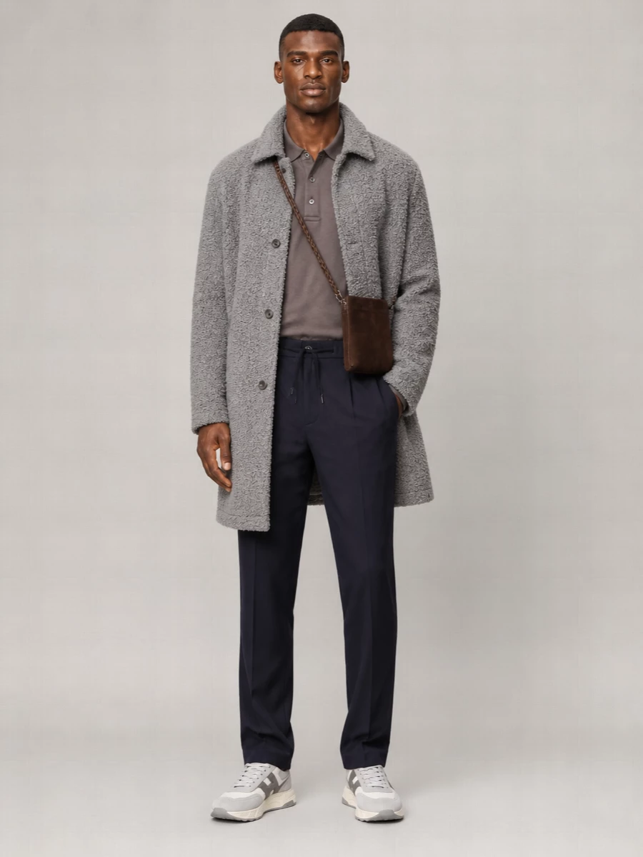 Herno Teddy-Effect Single-Breasted Coat