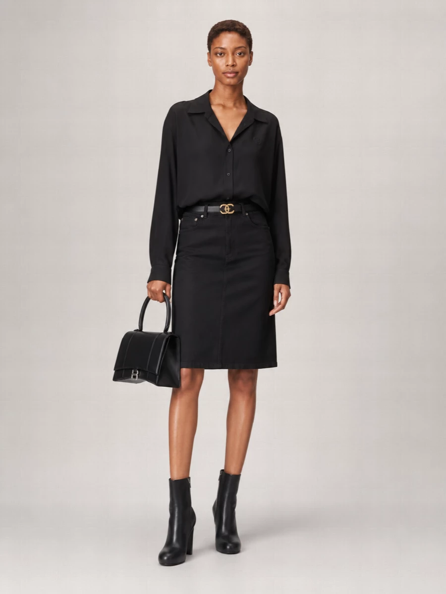 Balenciaga Cotton Flared Midi Skirt