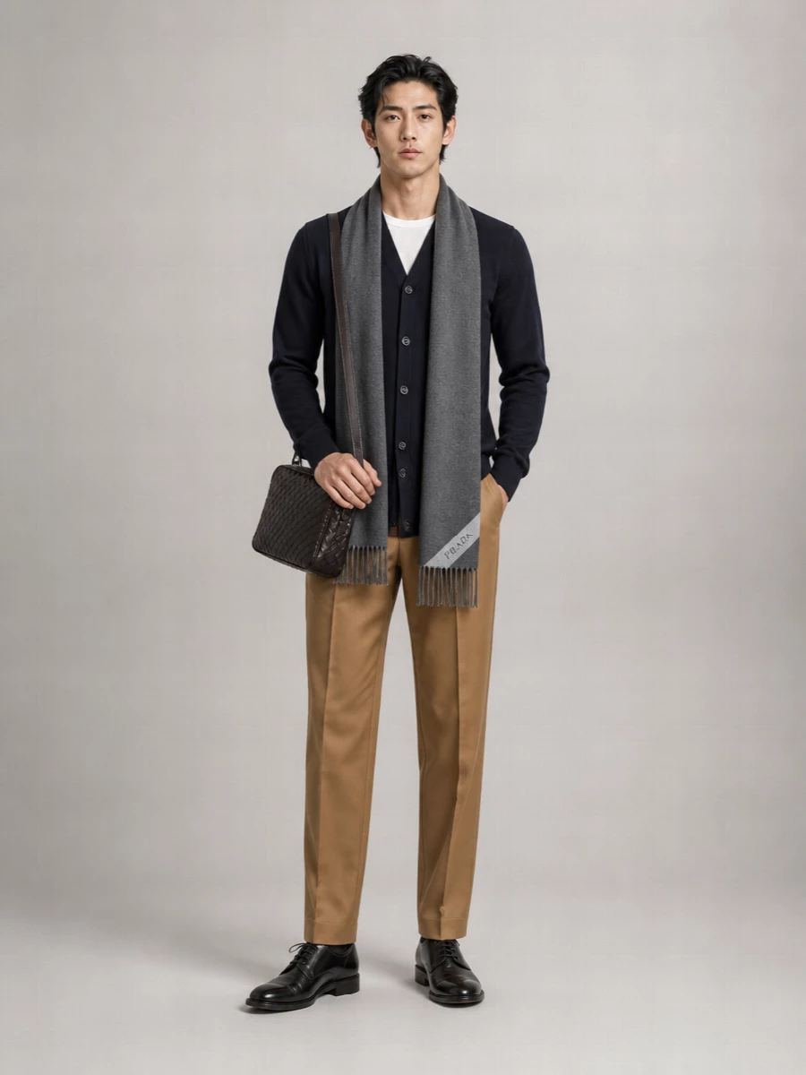 Maison Margiela Cashmere V-Neck Long-Sleeve Cardigan
