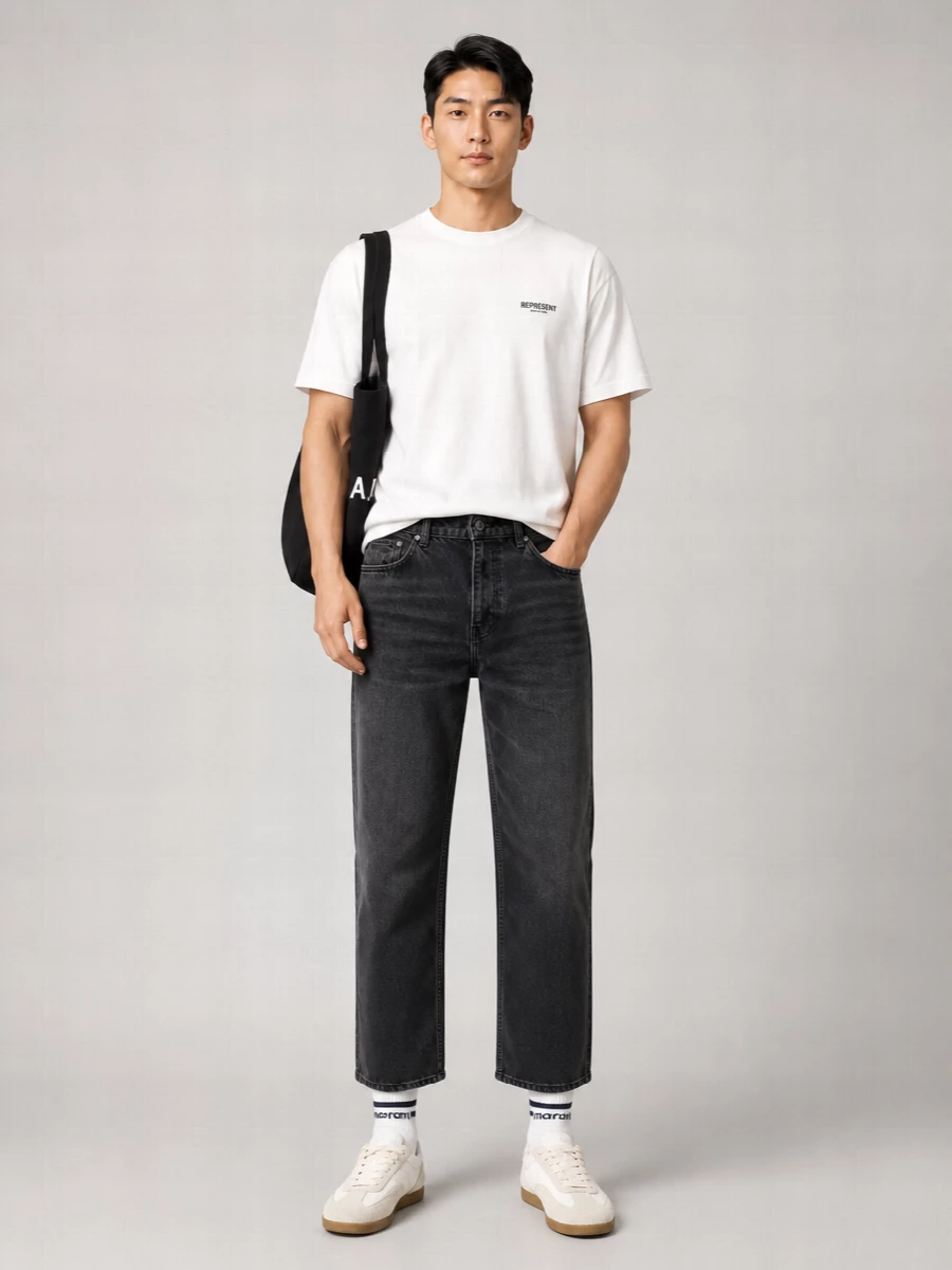 Represent Cotton Logo-Print T-Shirt