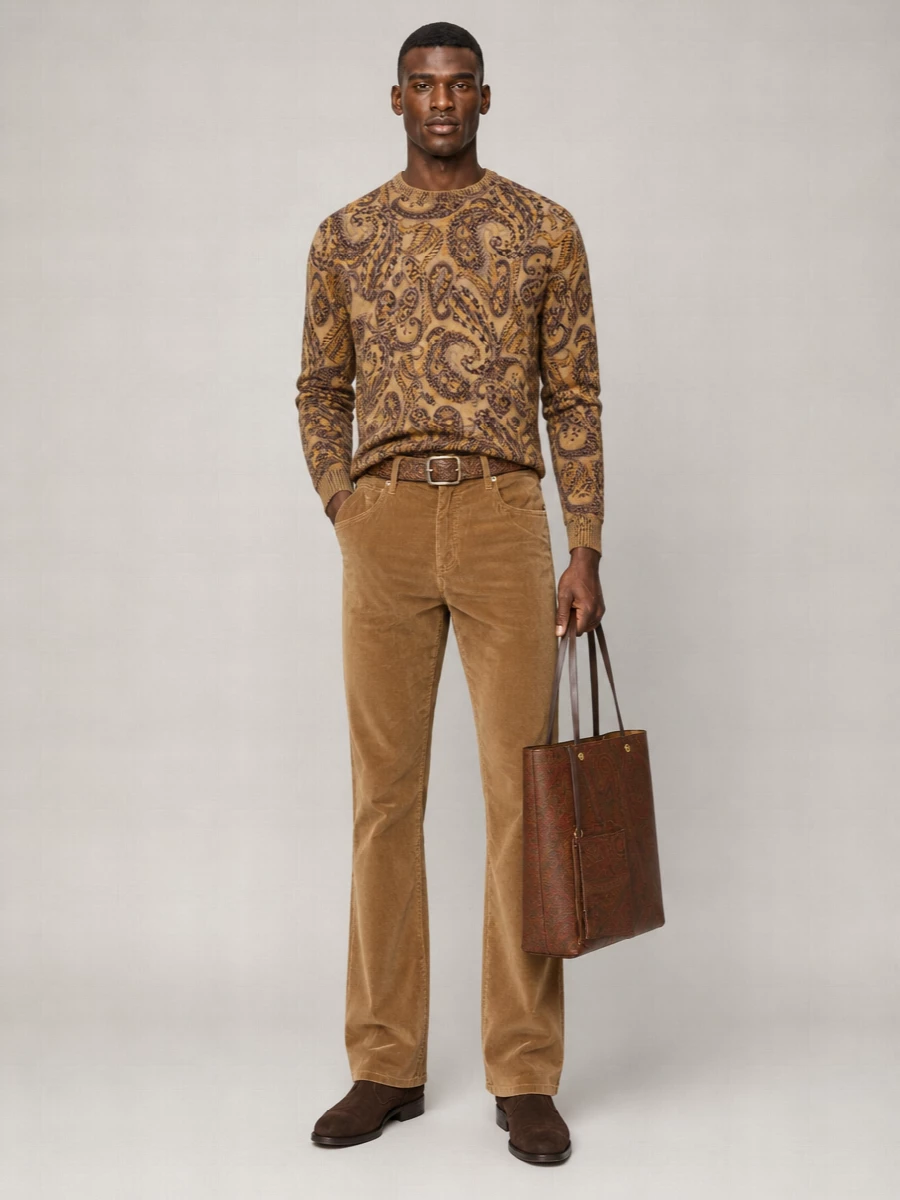 Etro Stretch Corduroy Straight-Leg Trousers