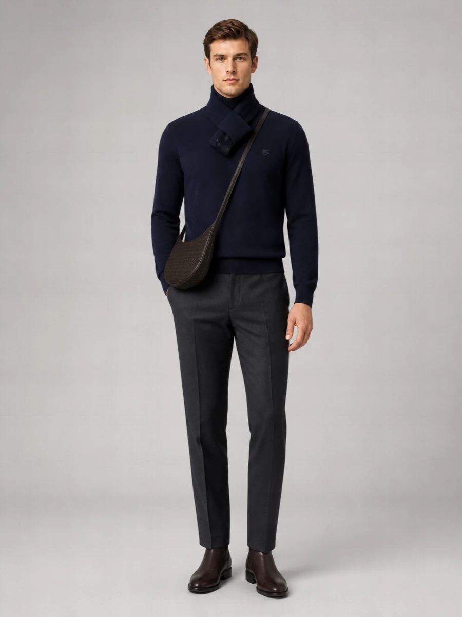 Etro Wool Ribbed Turtleneck Jumper