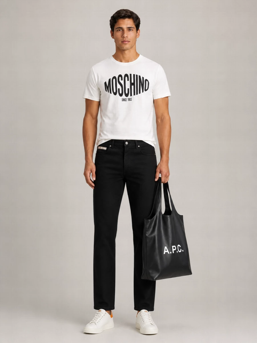 Moschino Leather Low-Top Sneakers