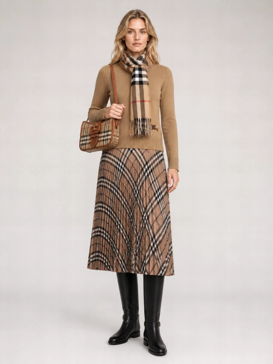 Burberry Cashmere Wool Ribbed Crewneck Sweater