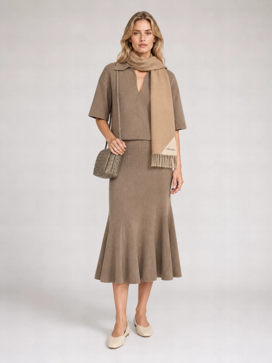 Bottega Veneta Cashmere Polo Sweatshirt