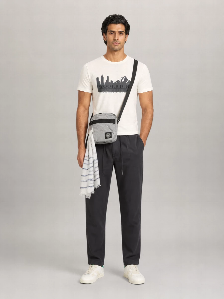 Woolrich Logo Print Short Sleeve T Shirt