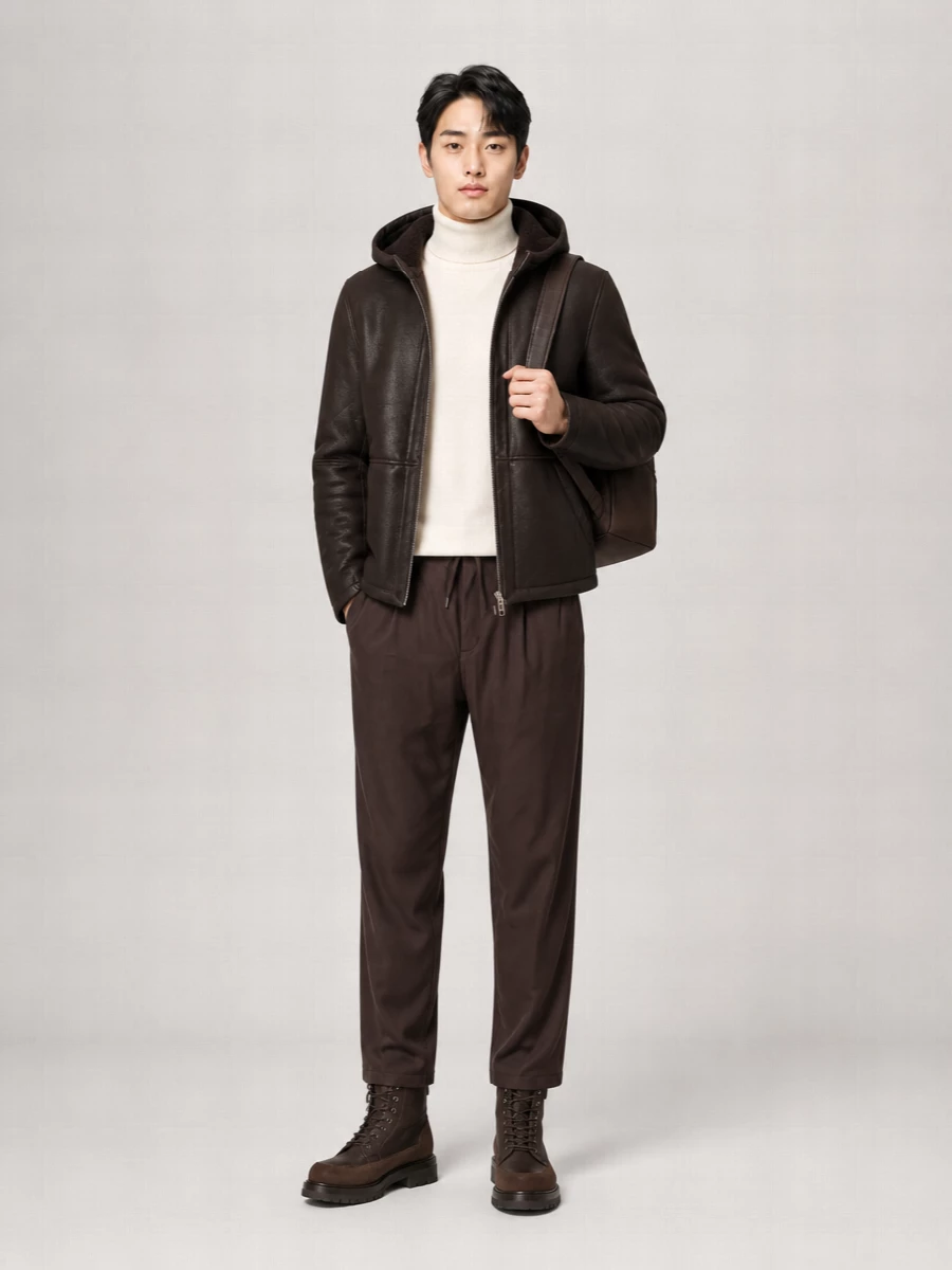 Dondup Shearling Hooded Jacket