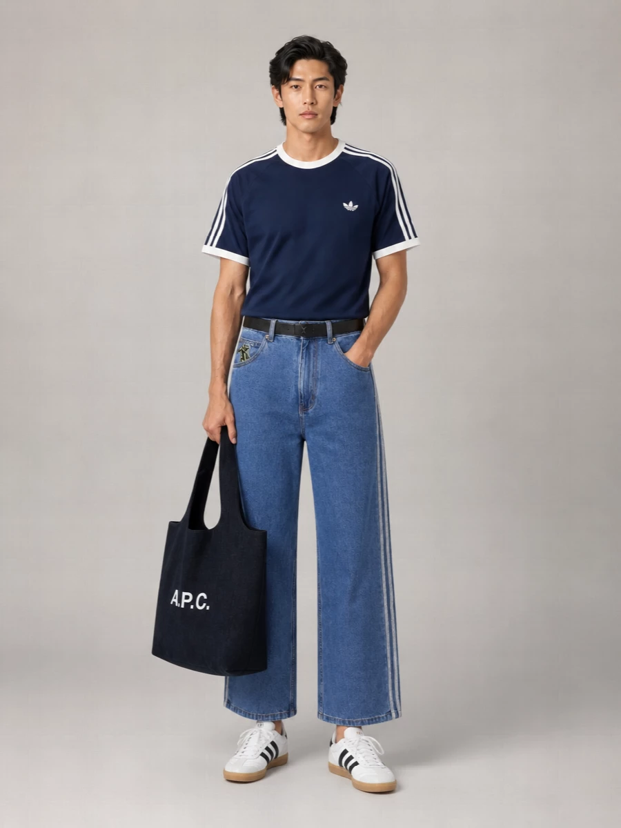 Adidas Straight-Leg Denim Jeans