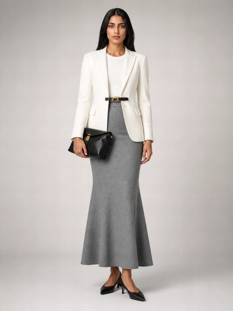 Pinko Long Flared Skirt