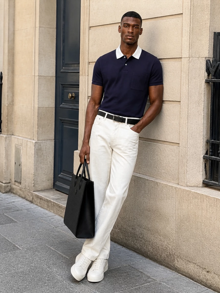 Gucci ivory jeans polo outfit quiet luxury