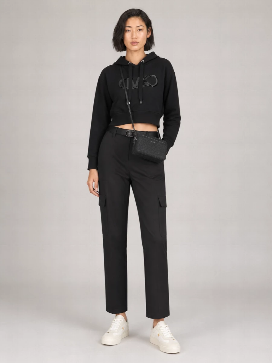 Michael Kors Straight Leg Trousers With Belt And Pockets
