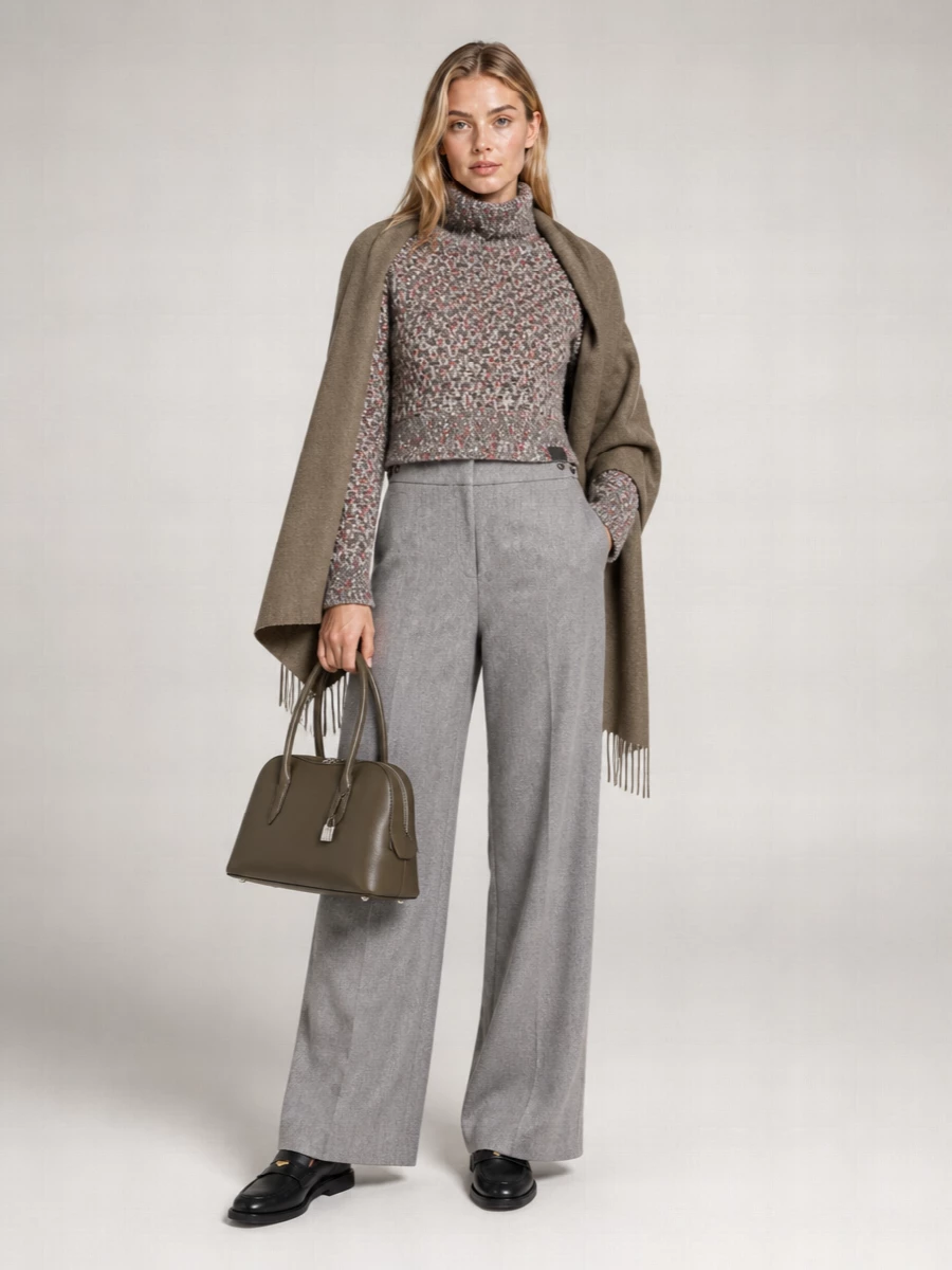 Stella Mccartney textured-knit wool-blend relaxed-fit sweatshirt
