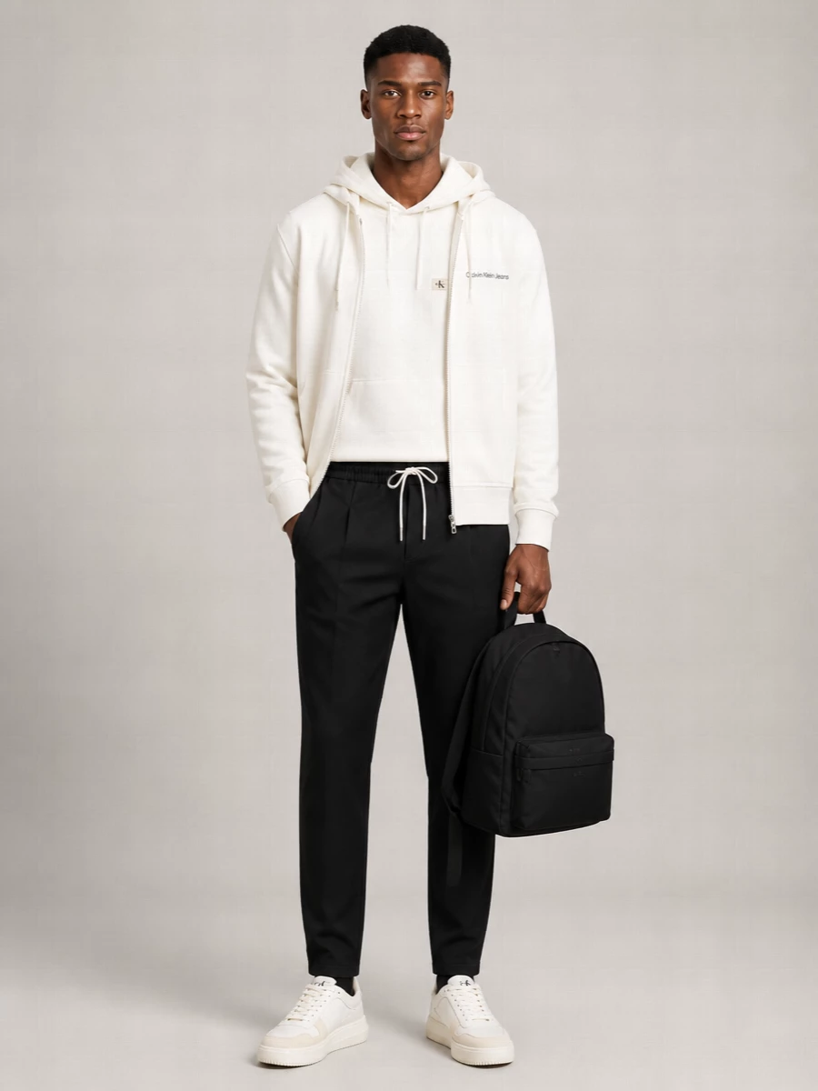 Calvin Klein Cotton Hooded Zip-Up Jacket