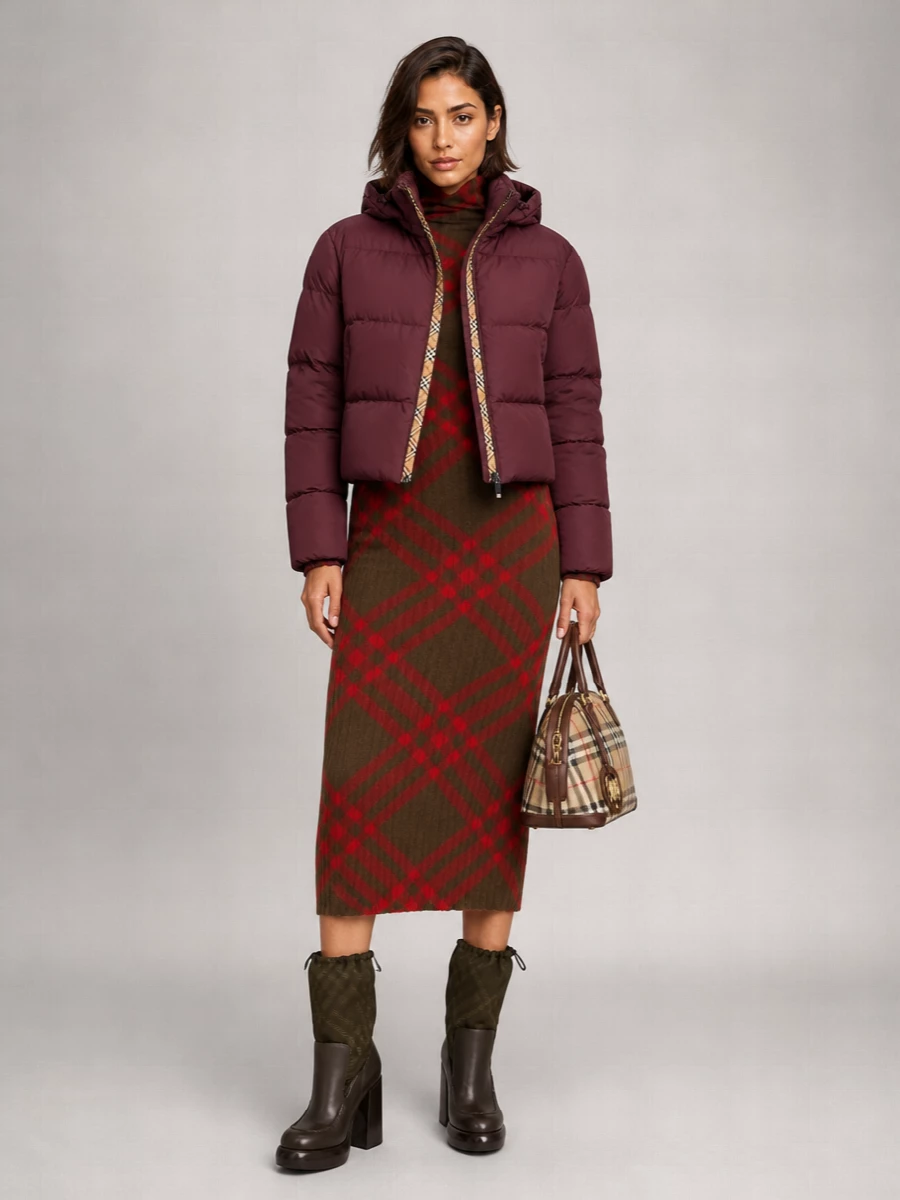 Burberry Check Small Canvas Shoulder Bag