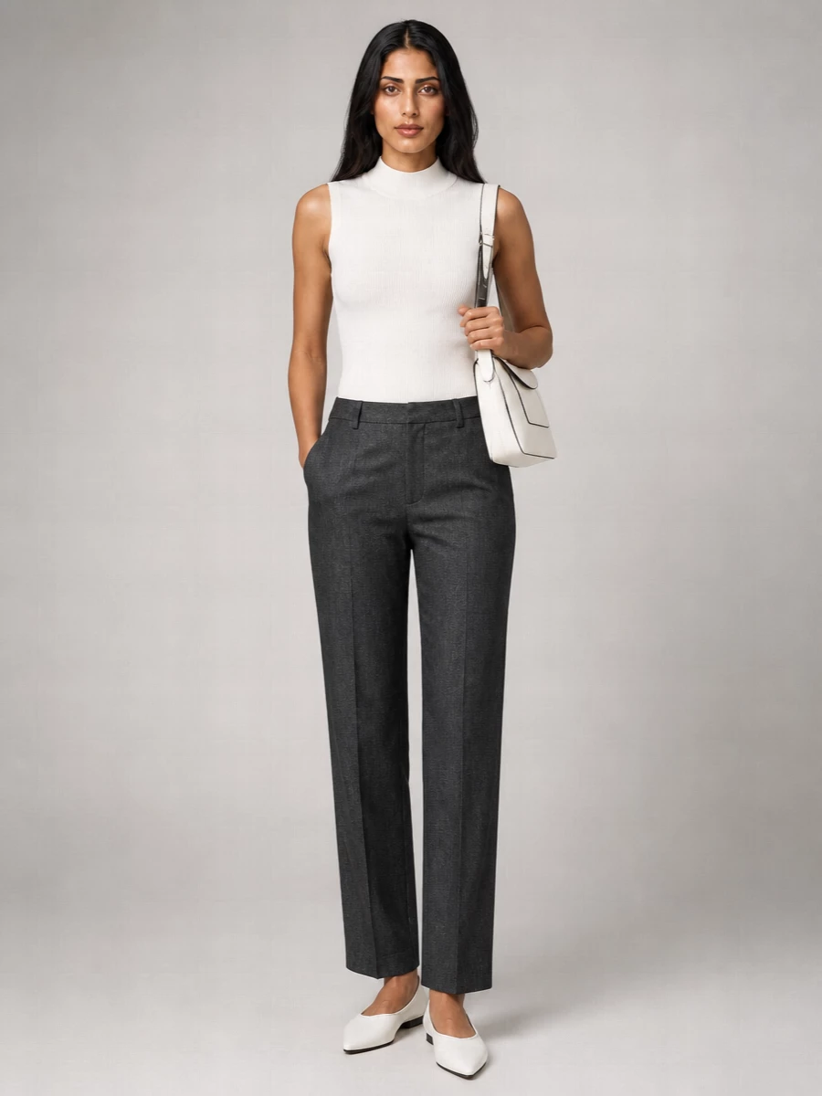 Max Mara Linen High-Rise Wide-Leg Tailored Trousers