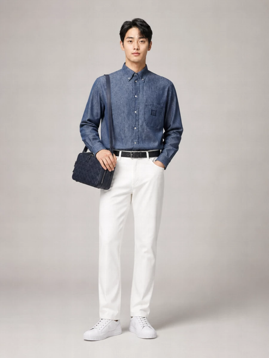 Fendi Chambray Comfort-Fit Shirt