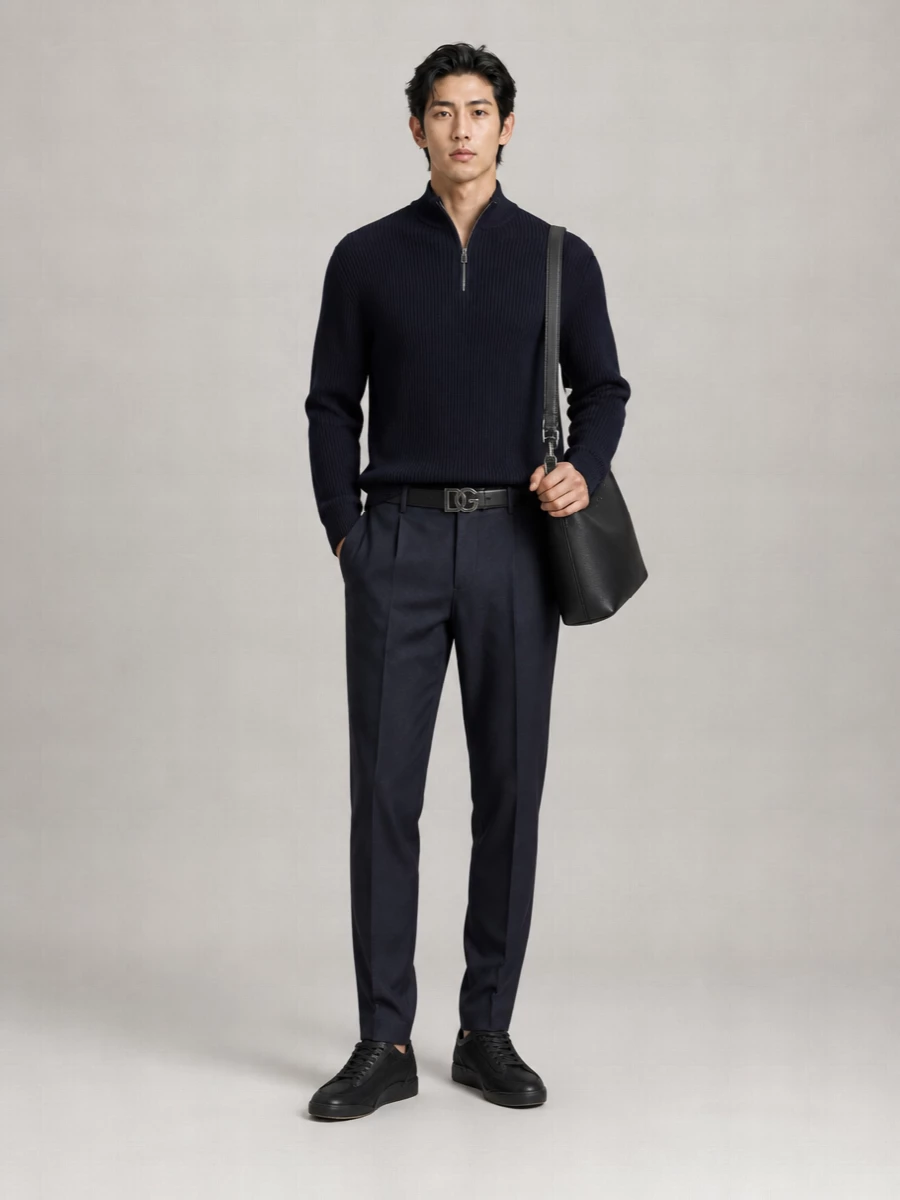 Dolce&Gabbana Wool Straight-Leg Trousers