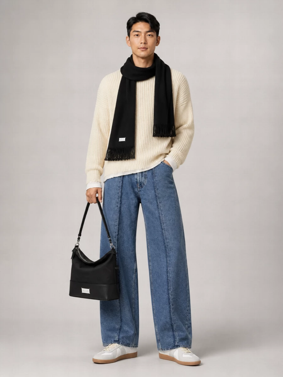 Mm6 Maison Margiela Denim Wide-Leg Jeans