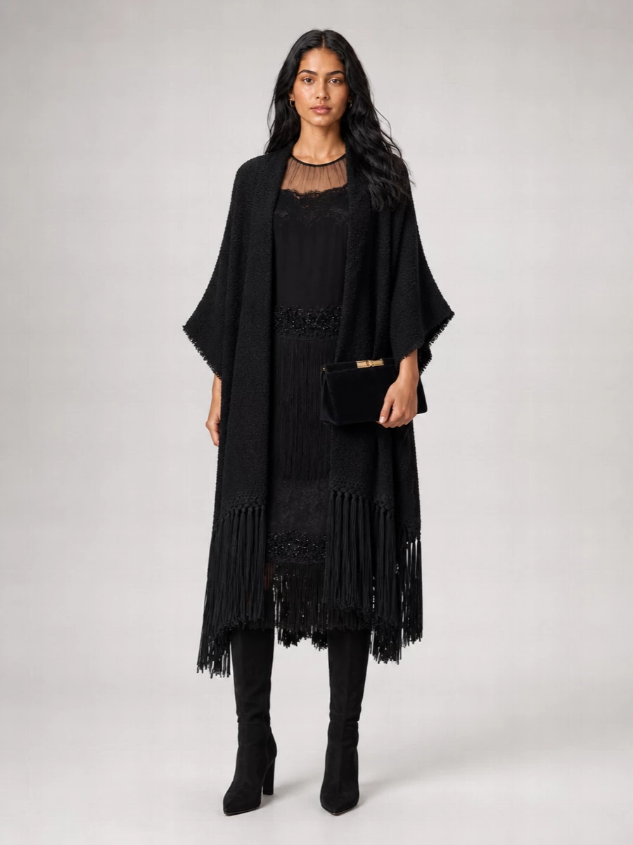Dolce&Gabbana bouclé oversized cape