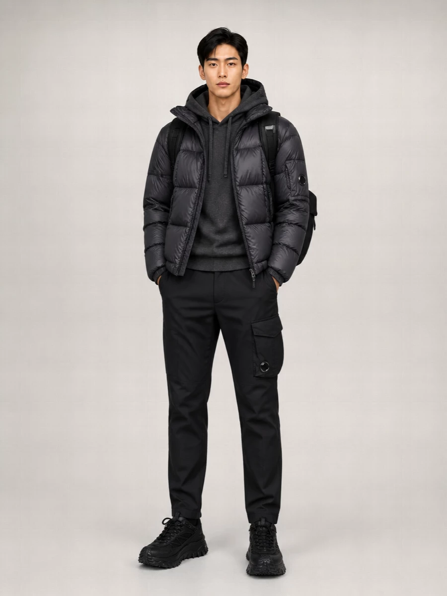 C.p. Company Down Hooded Puffer Jacket