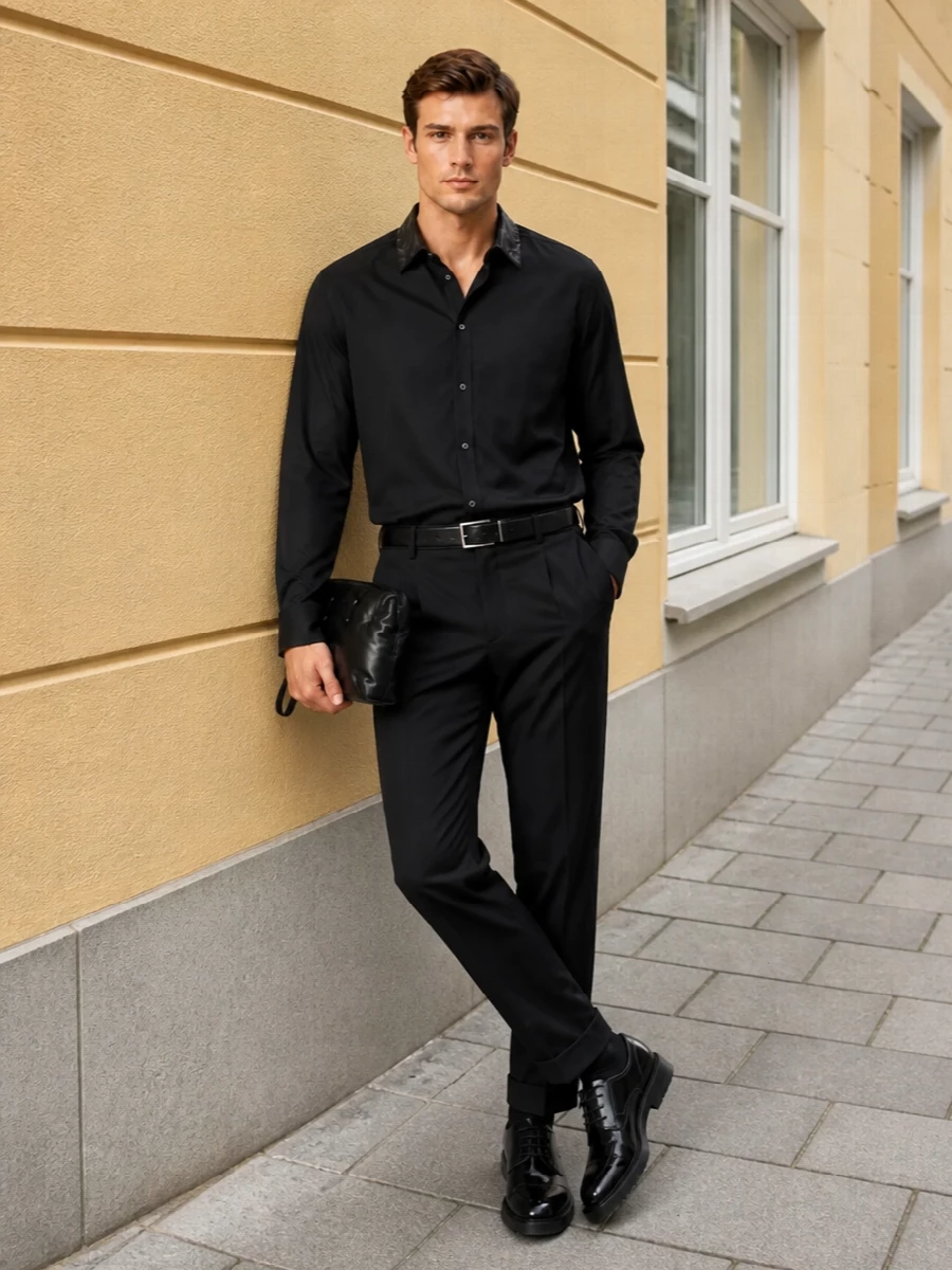 Maison margiela black tailored evening outfit men