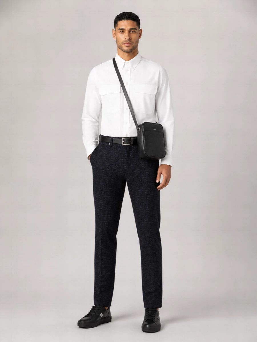 Fendi Embroidered Straight-Leg Trousers