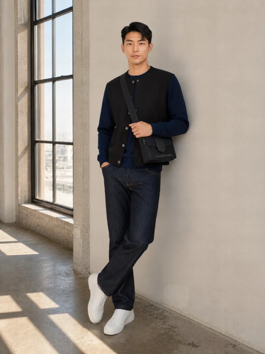 Comme des garcons jacket apc jeans outfit