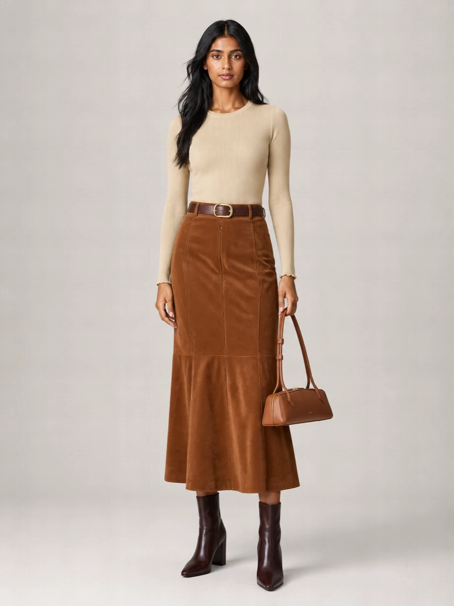Alaïa Leather Pencil Skirt