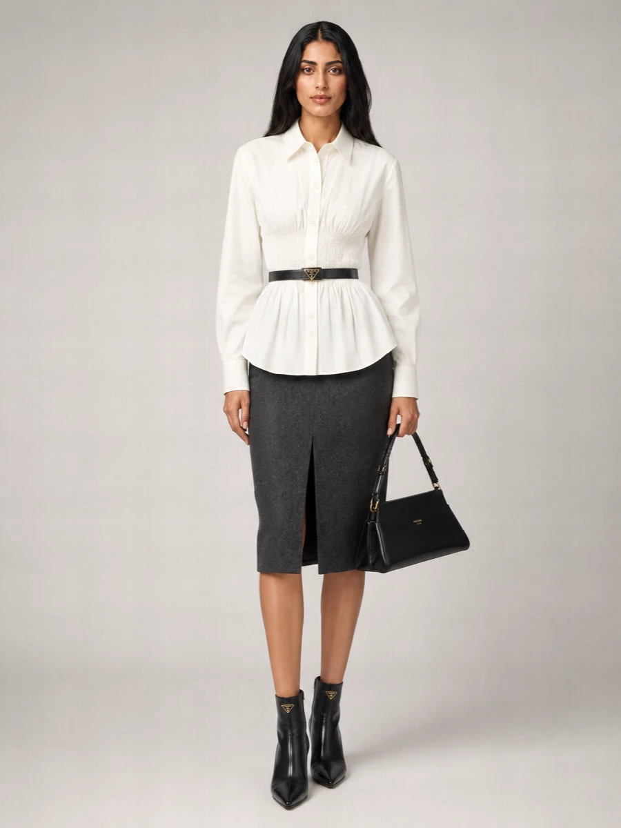 Prada Wool Pencil Skirt