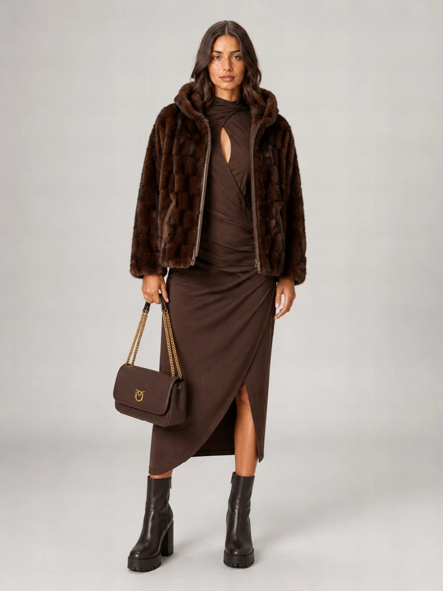 Pinko faux fur coat
