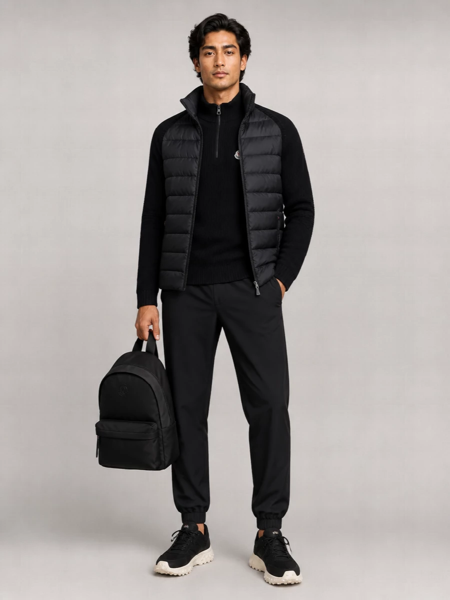 Moncler Grenoble Wool Padded Cardigan