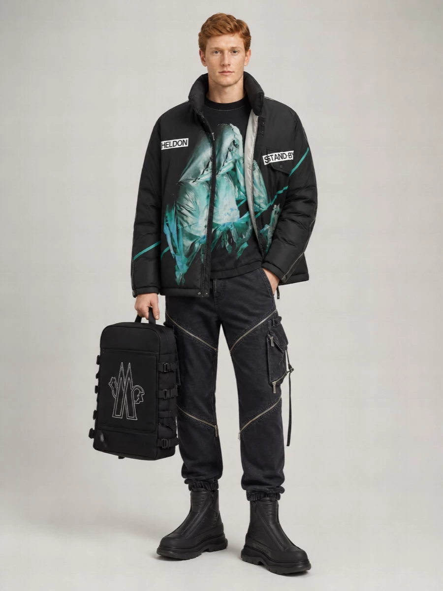 Undercover Printed Down Puffer Jacket