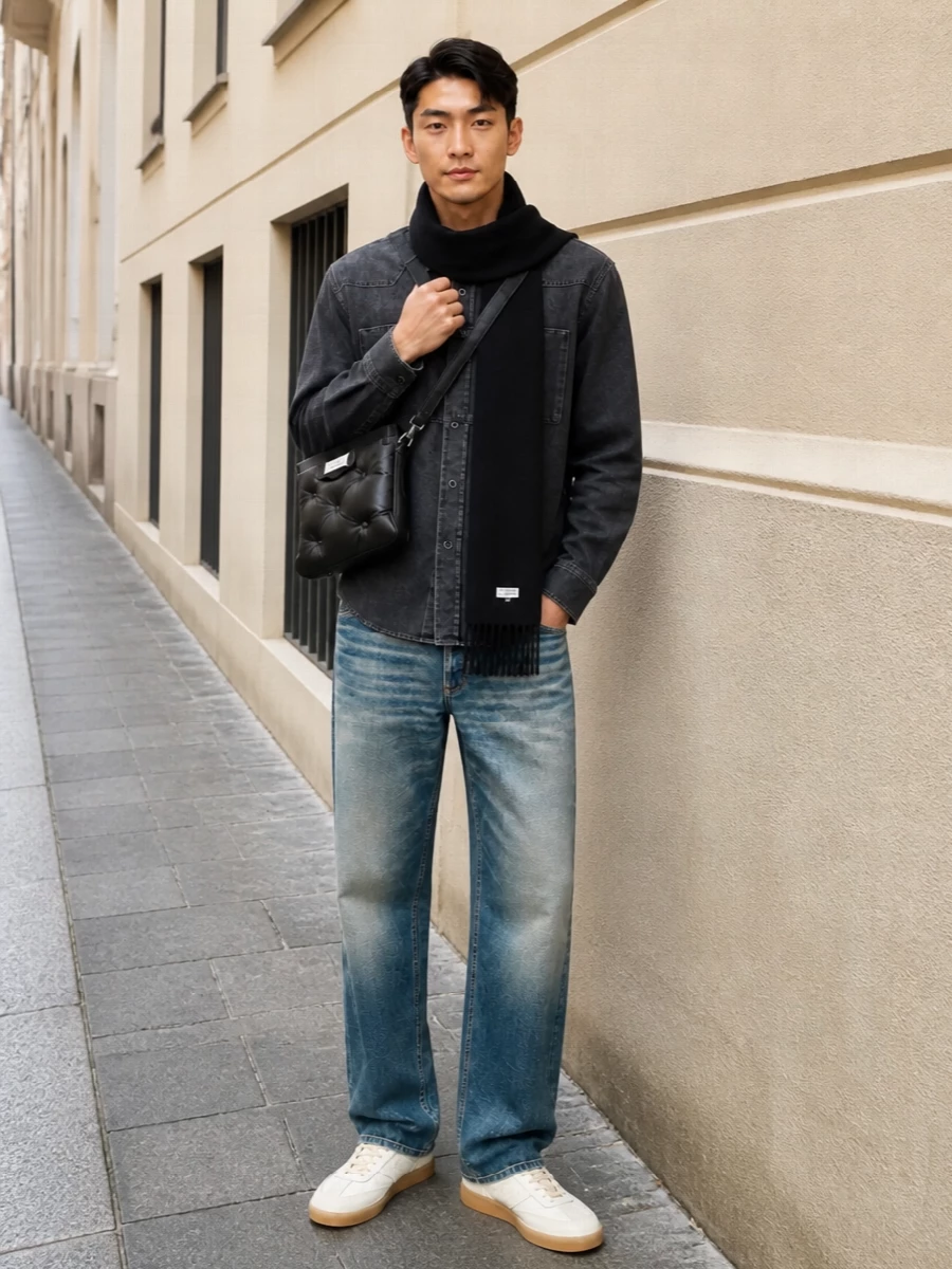 Mm6 maison margiela denim shirt jeans outfit