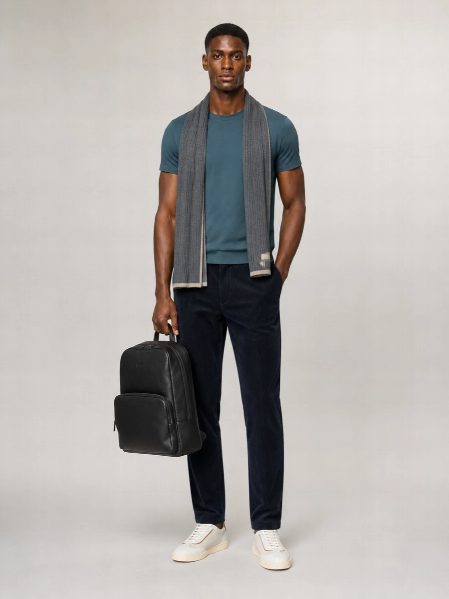 Brioni Cotton Ribbed Crew-Neck T-Shirt