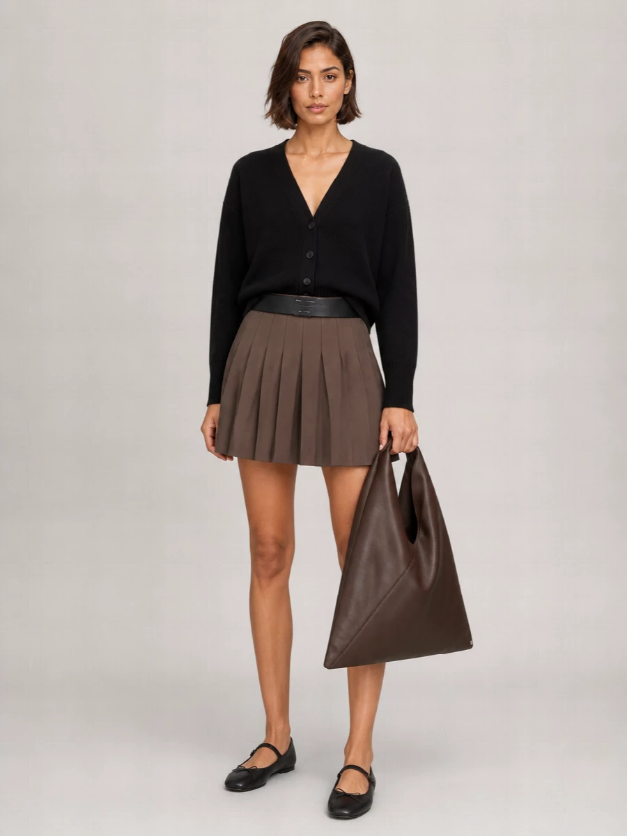 Mm6 Maison Margiela Pleated Midi Skirt