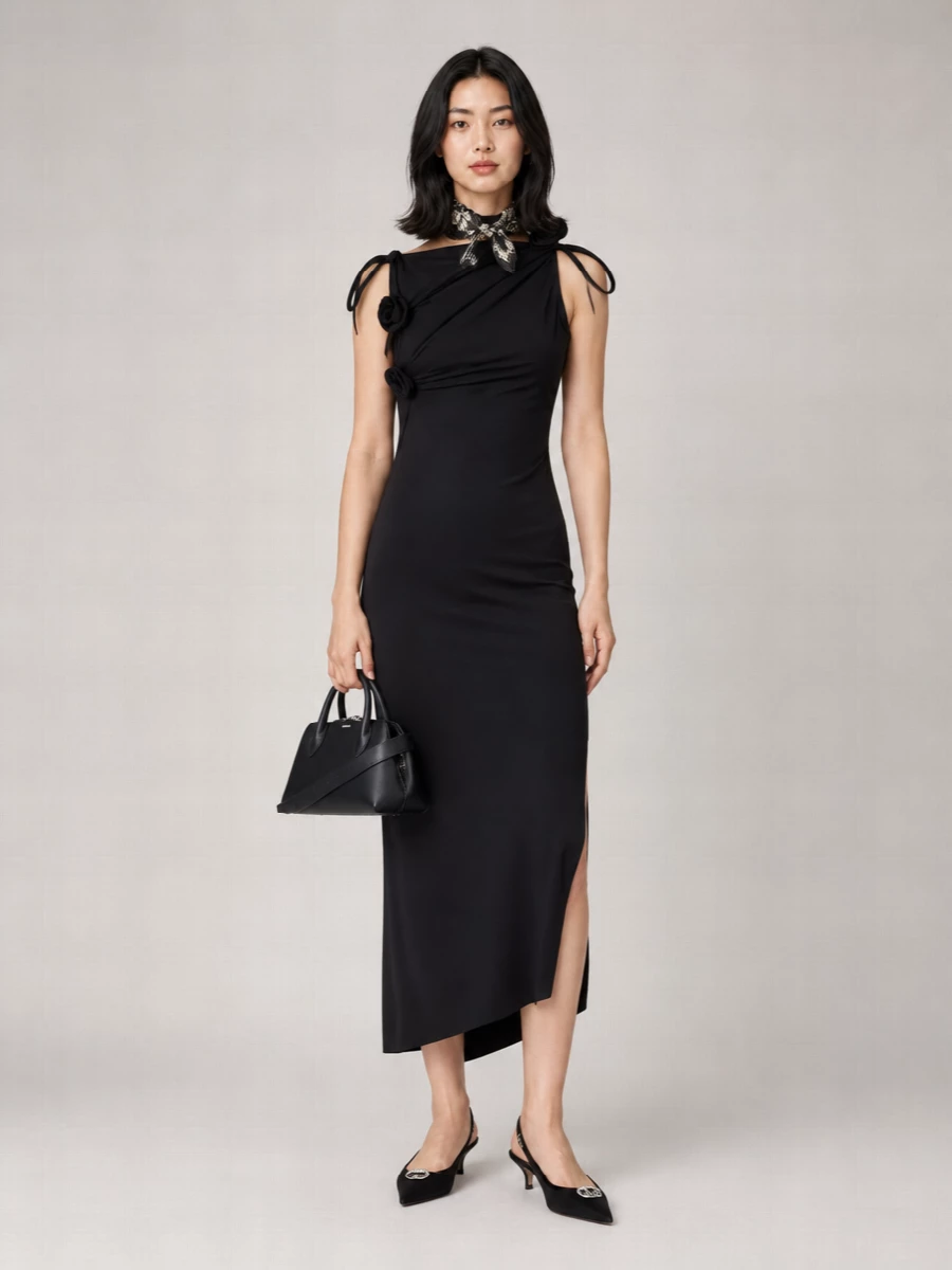 Coperni Asymmetric Midi Dress