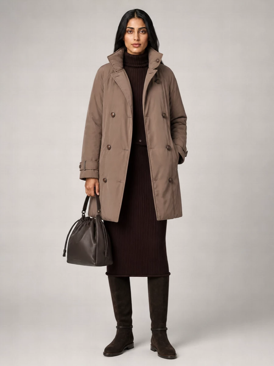 Brunello Cucinelli Double-Breasted Down Puffer Jacket