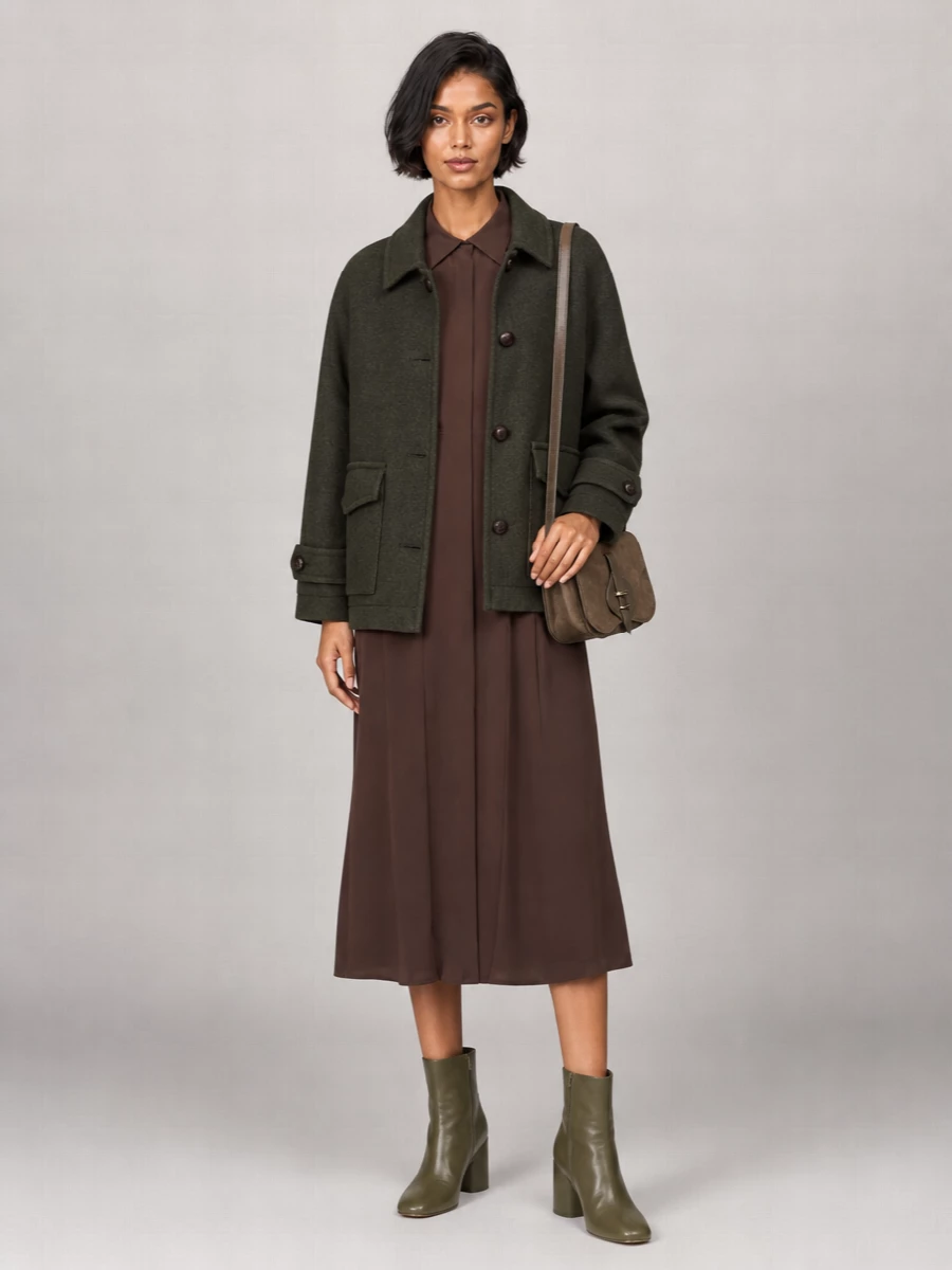 Circolo 1901 Wool Double-Breasted Coat